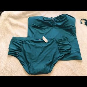 Old Navy teal tankini